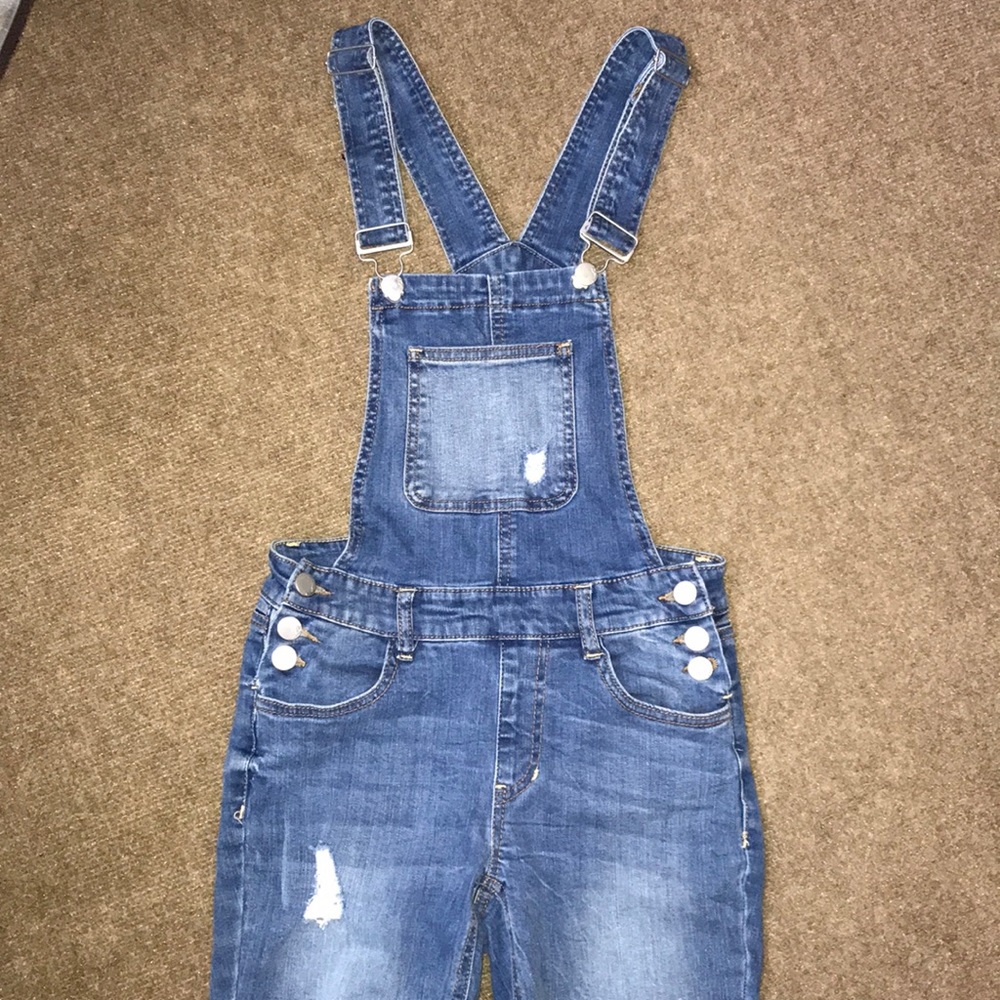 Babydoll Denim Overalls - TJ MAXX